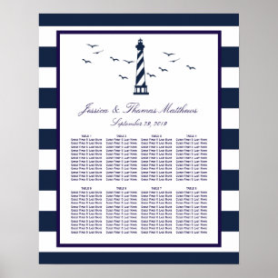 Poster Mariage de la collection Nautical Lighthouse