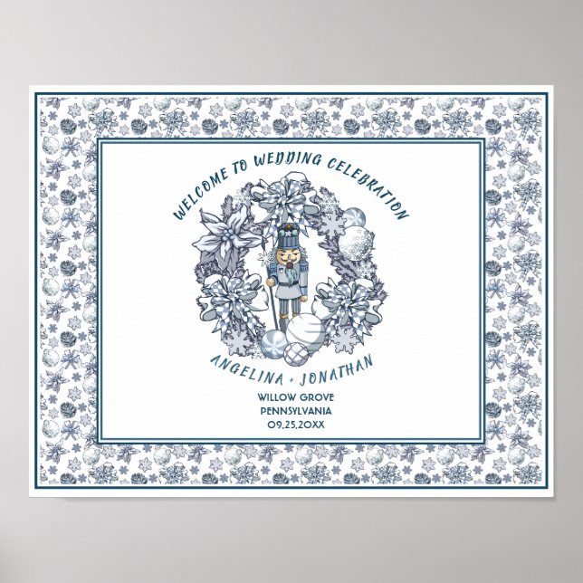 Poster Mariage de la couronne de noisette de Noël Bienven (Devant)