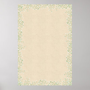 Poster Mariage de la respiration du bébé Boho Modèle pour