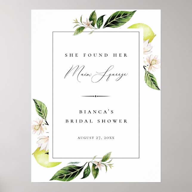 Poster Mariage de la Squeeze principale de citrons botani (Devant)