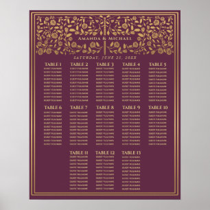 Poster Mariage de l'épée médiévale Mauve-Royal