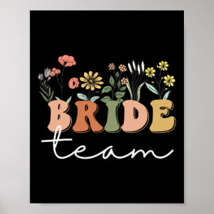 Poster Mariage de l'équipe de mariée Fleur sauvage de mar