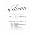 Mariage de l'ordre des événements de bienvenue