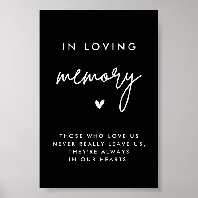 Poster Mariage de mémoire Black In Love Memorial 4x6 (Devant)