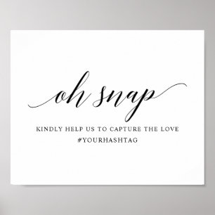 Poster Mariage de typographie noire