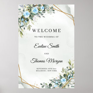 Poster Mariage de verdure rose pastel clair et élégant