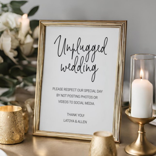 Poster Mariage débranché sans publication sur les réseaux (Créateur téléchargé)