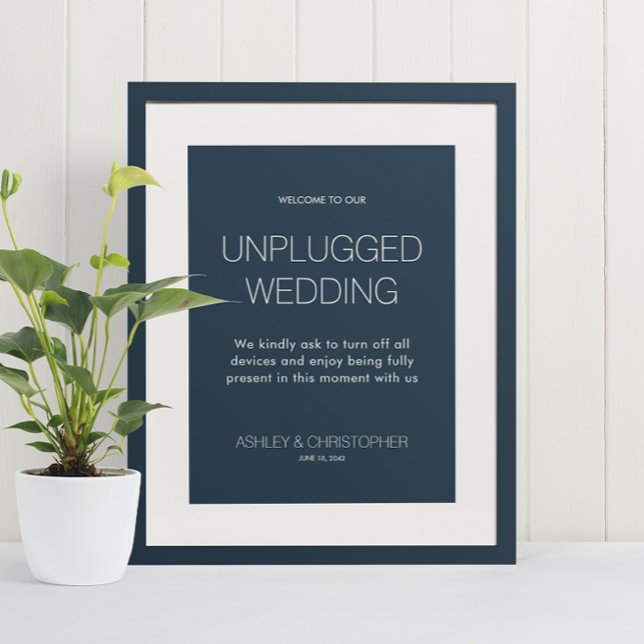 Poster Mariage d'événements débranché minimaliste moderne (Créateur téléchargé)