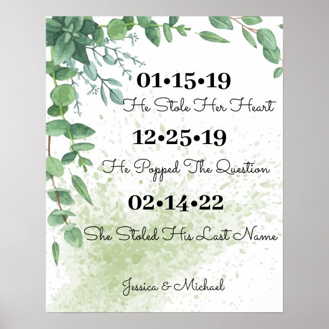 Poster Mariage du jour de la meilleure journée Euc (Devant)