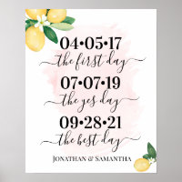 Mariage du jour meilleur Date Oui Jour Citron rose