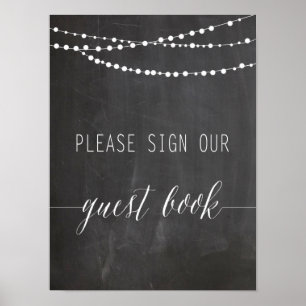 Poster Mariage du livre d'invité   Calligraphie