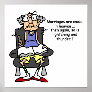 Poster Mariage, Éclair, Humour tonnerre