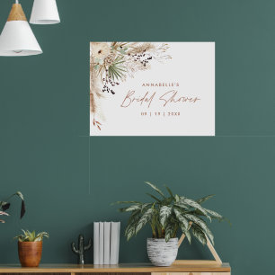 Poster Mariage économique élégant moderne avec herbe de p