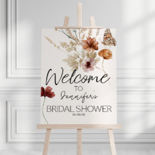 Poster Mariage Élégant Fleurs Minuscules Vintage Fête de