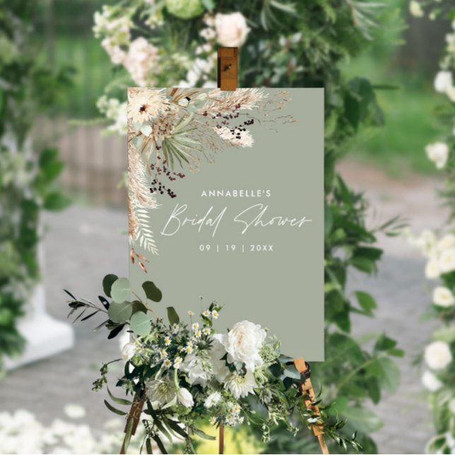 Poster Mariage élégant moderne à petit budget avec herbe  (Créateur téléchargé)