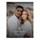 Mariage Élégant Moderne Photo de Bienvenue
