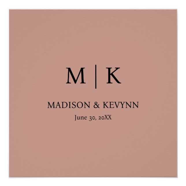 Poster Mariage en terre cuite (Devant)