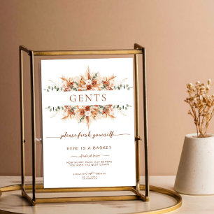 Poster Mariage en terre cuite Gents Salle de bain Panier