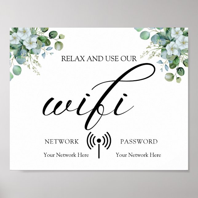 Poster Mariage Feuille de l'Eucalyptus (Devant)