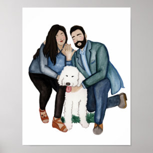 Poster Mariage fiançailles Couple Portrait Imprimer