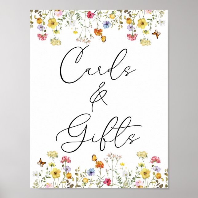 Poster Mariage fleur sauvage Botanique Cartes et Cadeaux (Devant)