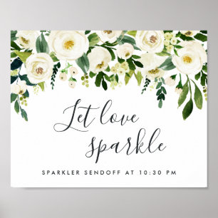 Poster Mariage floral Albâtre Sparker Sendoff
