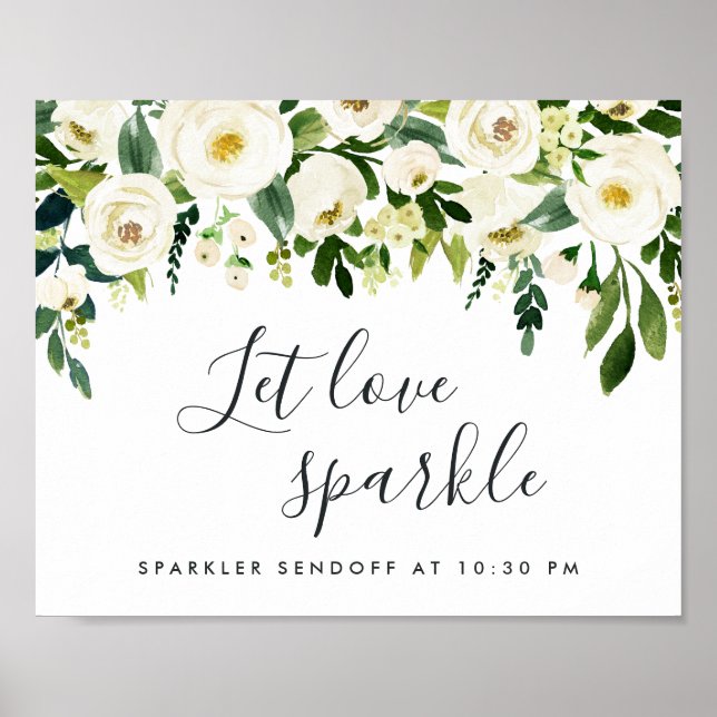 Poster Mariage floral Albâtre Sparker Sendoff (Devant)