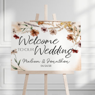 Poster Mariage Floral Botanique Vintage Minuscule