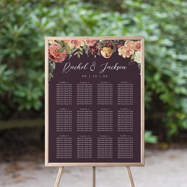 Poster Mariage floral en fleurs rustiques (Créateur téléchargé)