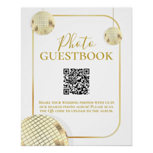 Poster Mariage Gold Disco Ball