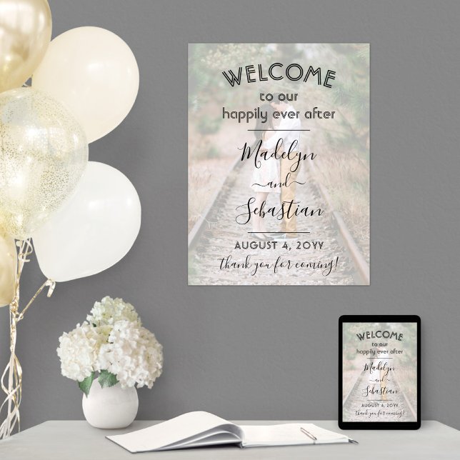 Poster Mariage heureux pour toujours, superposition de ph (Créateur téléchargé)