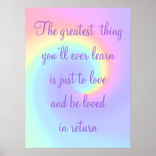 Poster Mariage lesbien de Pastel Rainbow Swirl