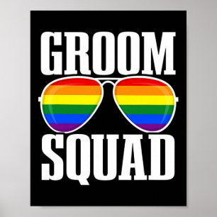 Poster Mariage Lgbtq - Drapeau Gay pride - Groom Fier - G