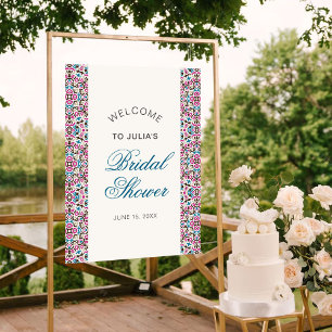 Poster Mariage Mandala Géométrique en Treillis Marocain