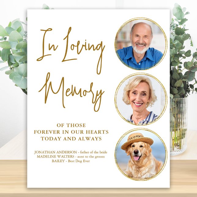 Poster Mariage Mémorial Élégant Or Souvenir Affectueux Ph (Créateur téléchargé)