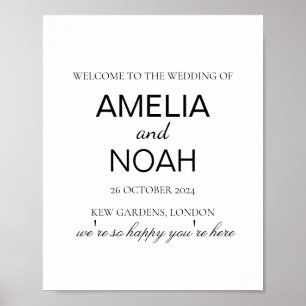 Poster Mariage minimaliste amusant mariage mariage
