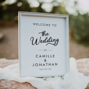 Poster Mariage minimaliste moderne Accueil