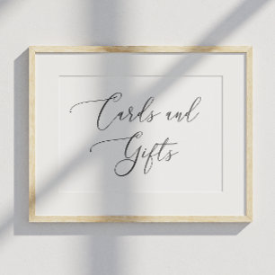 Poster Mariage minimaliste noir et blanc. Cartes et cadea