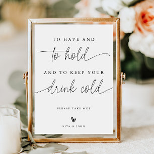Poster Mariage Minimaliste Pour Avoir Et Tenir Un Signe D