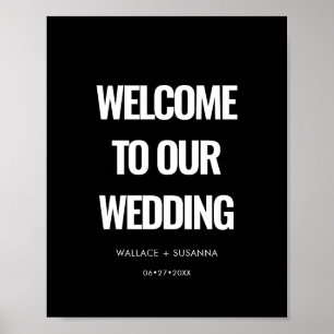 Poster Mariage minimaliste simple