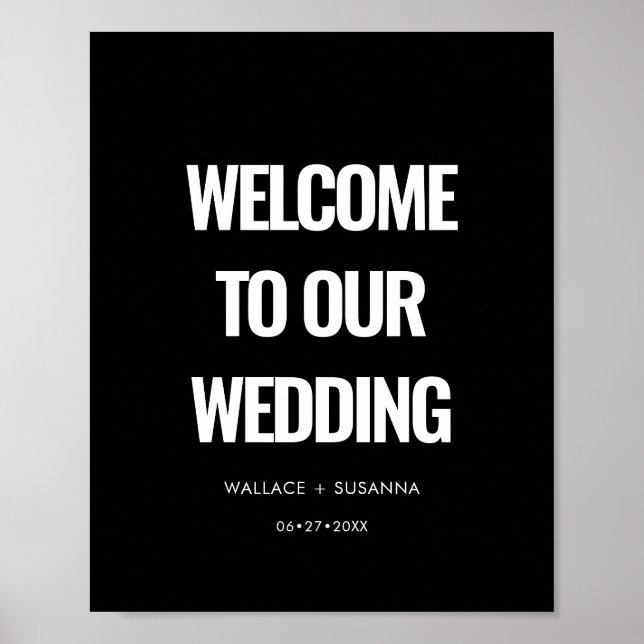 Poster Mariage minimaliste simple (Devant)