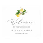 Mariage moderne Lemon Garden Welcome