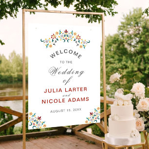 Poster Mariage Motif classique complexe de géométrie vint