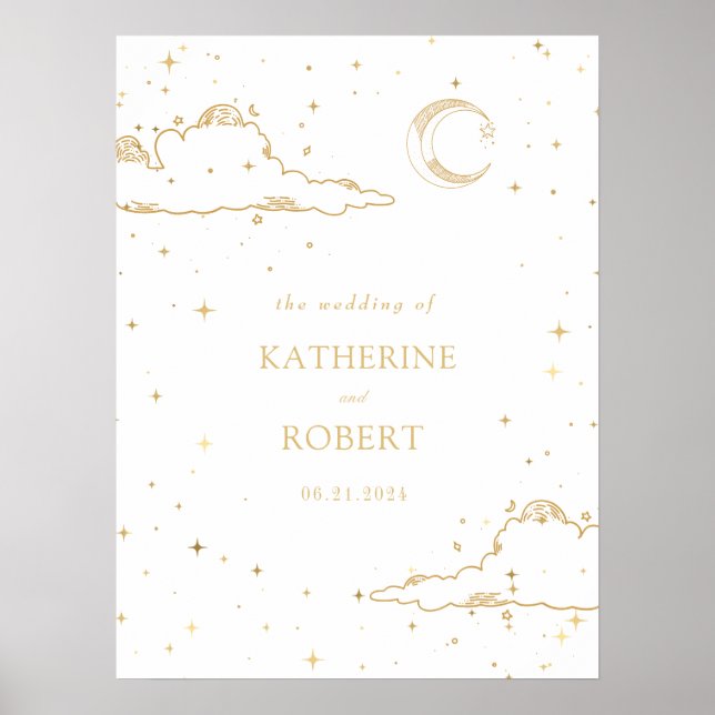 Poster Mariage mystique de la lune d'or céleste (Devant)