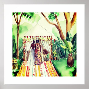 Poster Mariage noir