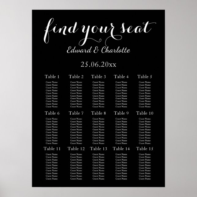 Poster Mariage noir étonnant (Devant)