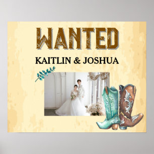 Poster Mariage occidental rustique 🤠 photo RECHERCHÉE