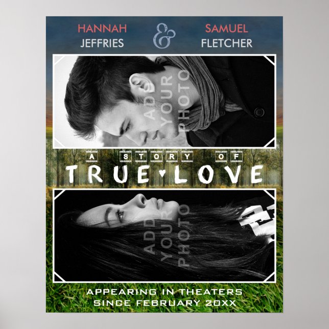Poster Mariage ou Fiançailles Famille Photo Film romantiq (Devant)