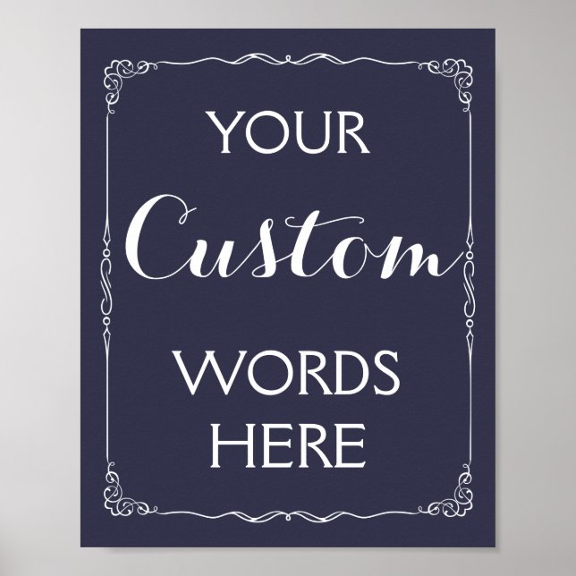 Poster Mariage ou signature de parti faites votre propre  (Devant)