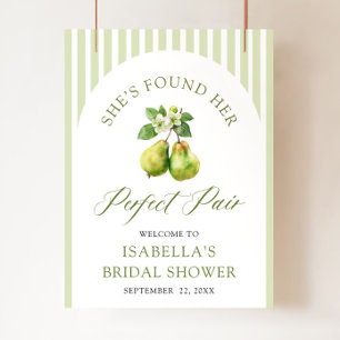 Poster Mariage Parfait Moderne Gingham Vert Shower